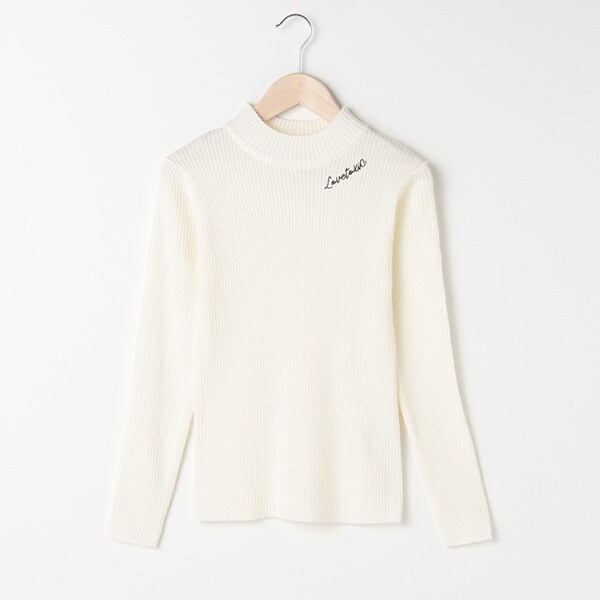 マシンウォッシャブル リブニットハイネックセーター