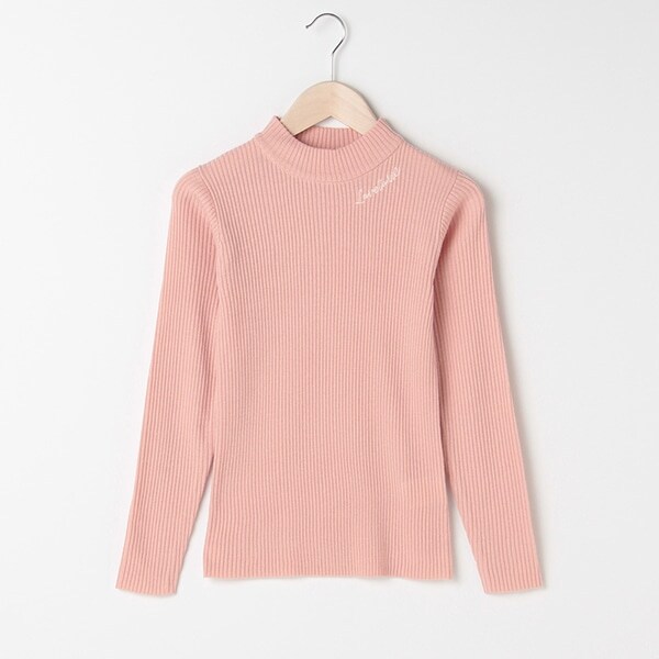 マシンウォッシャブル リブニットハイネックセーター