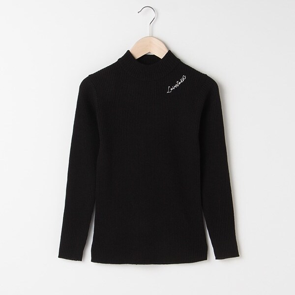 マシンウォッシャブル リブニットハイネックセーター