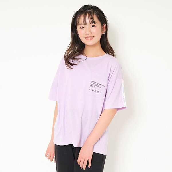 袖テープビッグロゴTシャツ