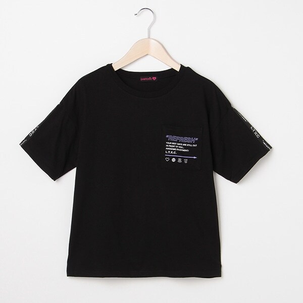 袖テープビッグロゴTシャツ