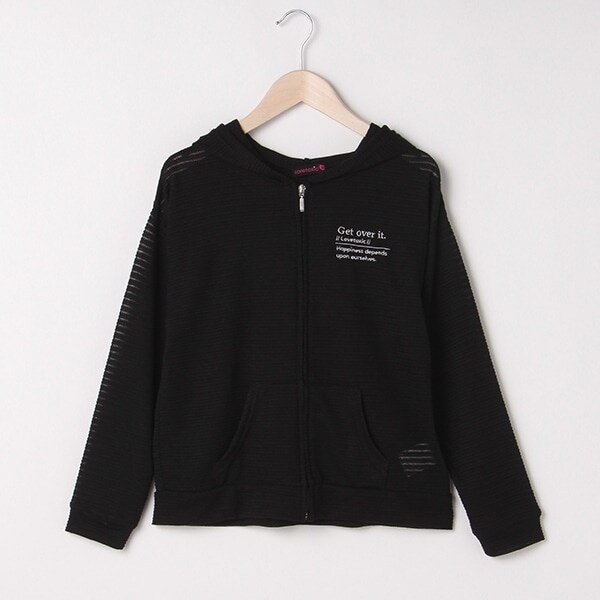 シースルージップ式パーカー