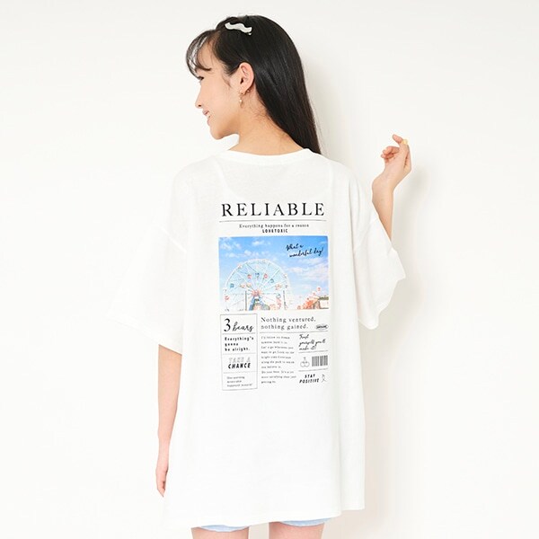 バッグフォトプリントTシャツ