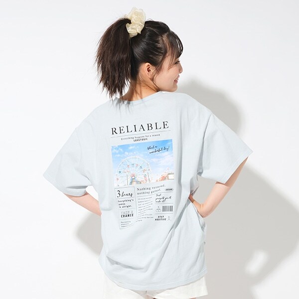 バッグフォトプリントTシャツ