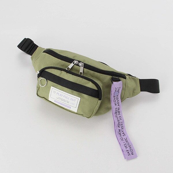 ロングロゴテープウエストバッグ