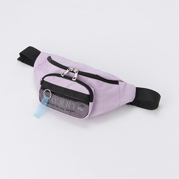 クリアテープつきメッシュポケットウエストバッグ
