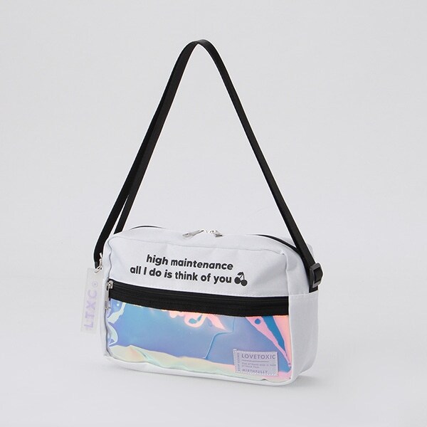 ロゴテープつきオーロラショルダーバッグ