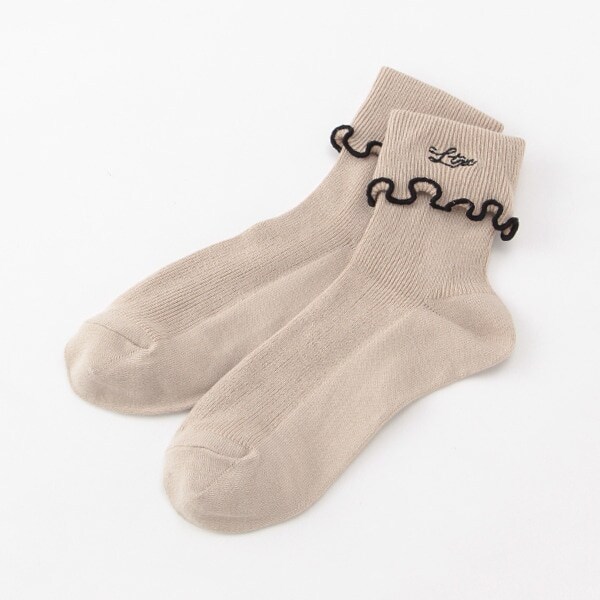 折り返しメロウフリルクルーソックス