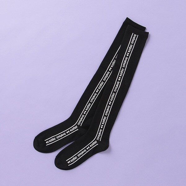 タテラインロゴニーハイソックス