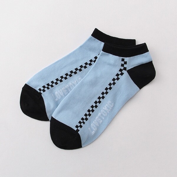 フラッグチェックラインスニーカーインソックス