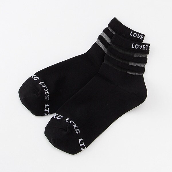 透ラインクルーソックス