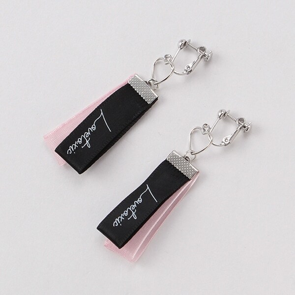 ロゴテープハートイヤリング