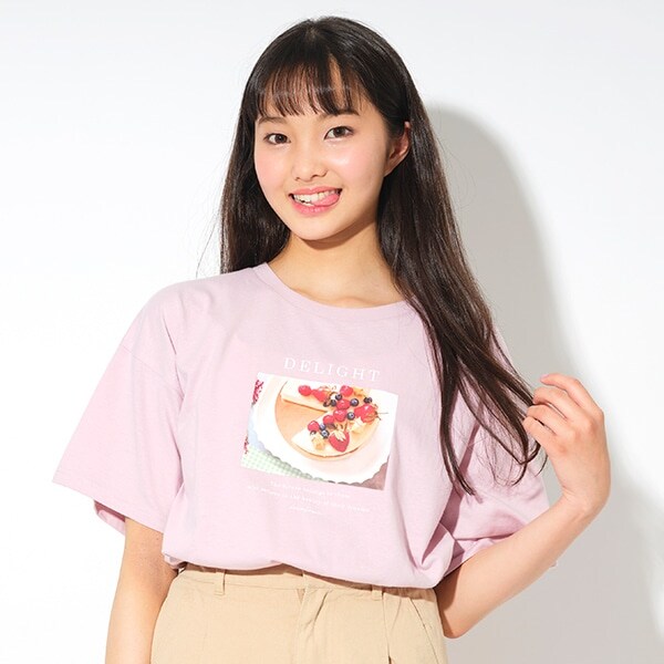 フロントフォトプリント半袖Tシャツ