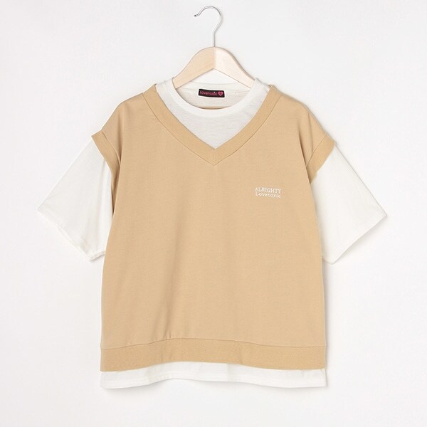 ベストレイヤード半袖Tシャツ