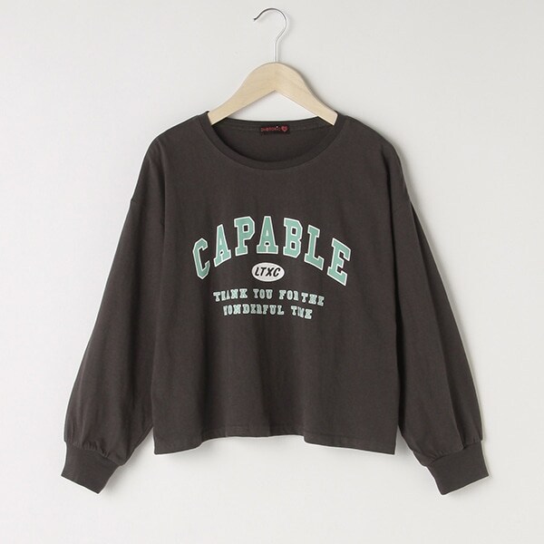 カレッジパフスリーブ長T