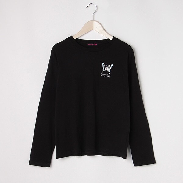 イラスト刺しゅう長袖Tシャツ