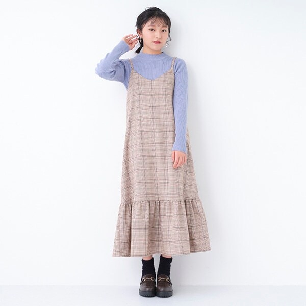 チェックジャンパースカート