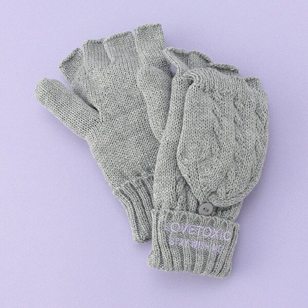 裏あったか2WAYケーブル編み手袋