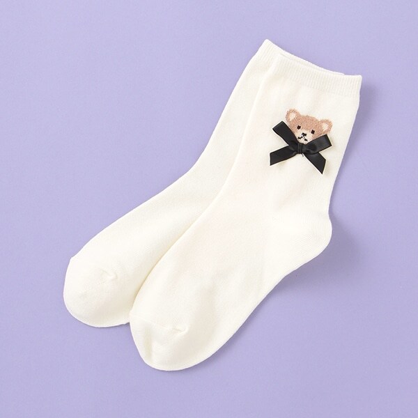 ベアリボンクルーソックス