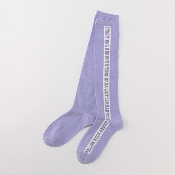 縦ロゴラインハイソックス