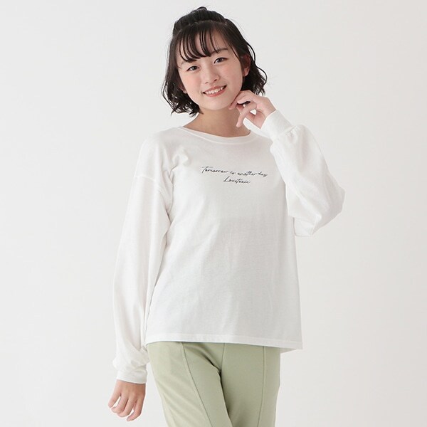 ガーリーロゴ長袖Tシャツ