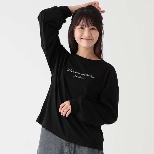 ガーリーロゴ長袖Tシャツ