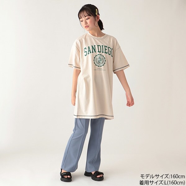 カレッジロゴTシャツワンピース