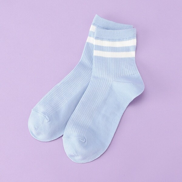 2本ラインクルーソックス