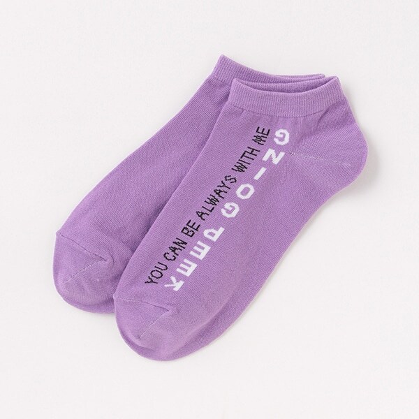 縦ロゴスニーカーインソックス