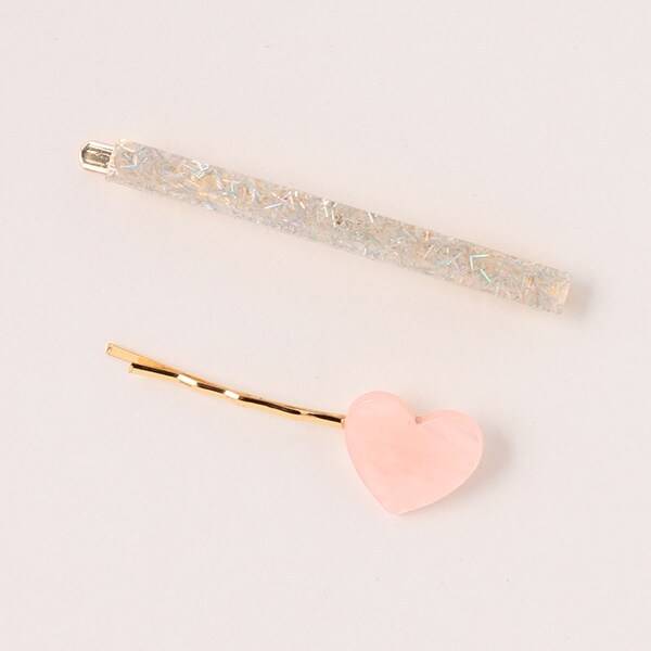 ラメハートピンSET