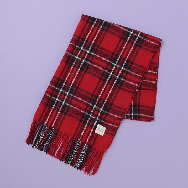 チェックマフラー