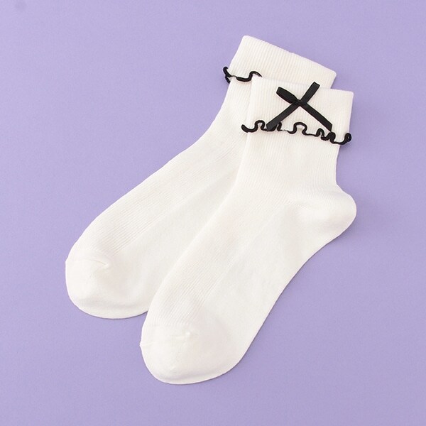 折り返しメローリブクルーソックス