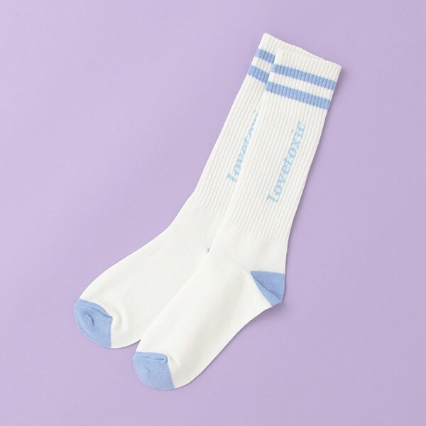 縦ロゴミドルリブソックス