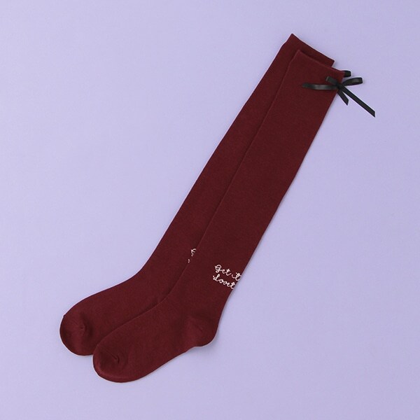 リボンニーハイソックス