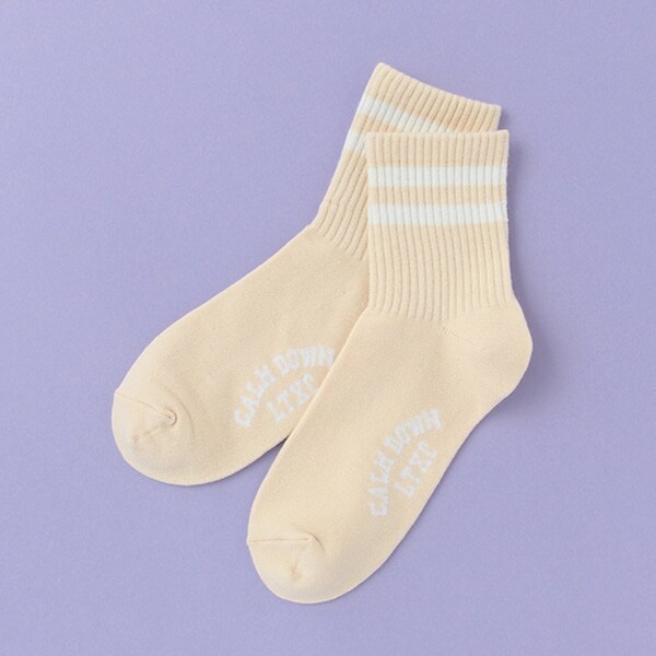 2本ラインクルーソックス