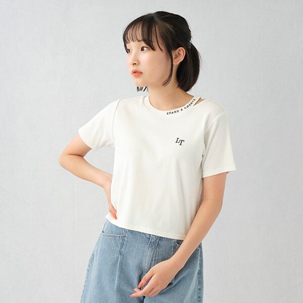 テレコ衿スリット半T