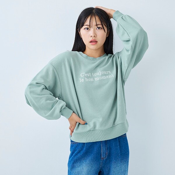 フレンチロゴ刺しゅうプルオーバー