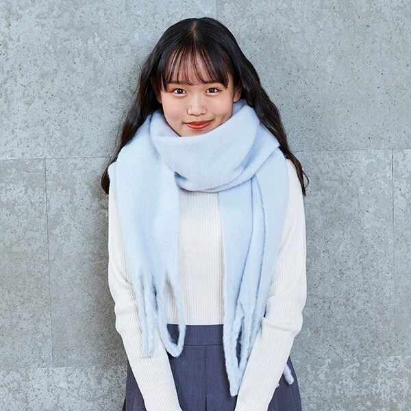 ボリュームフリンジマフラー