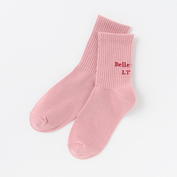 バックロゴクルーソックス