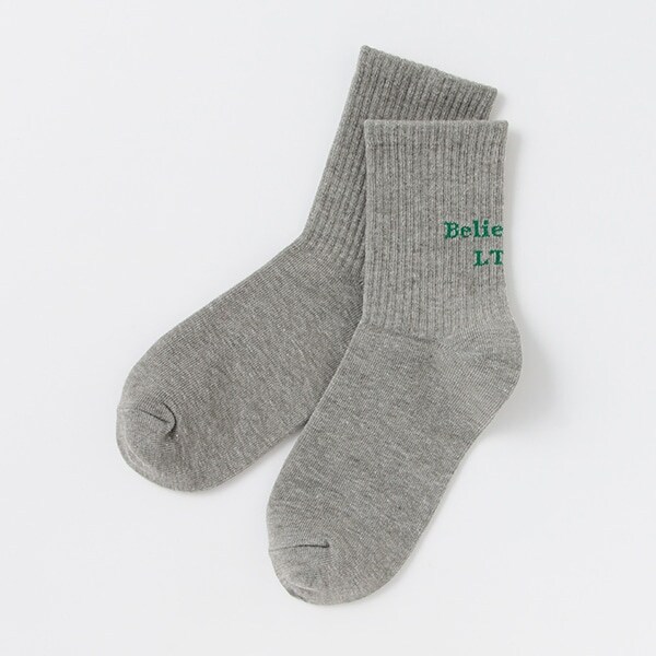 バックロゴクルーソックス