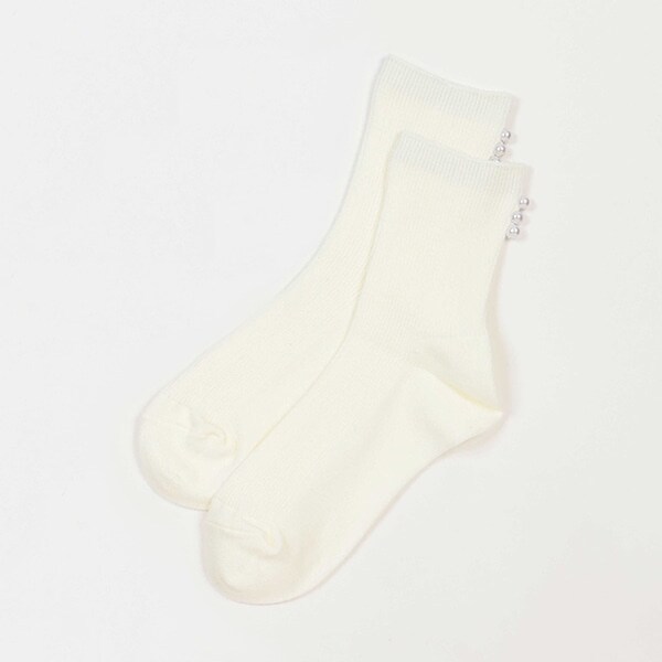 バックパール風クルーソックス