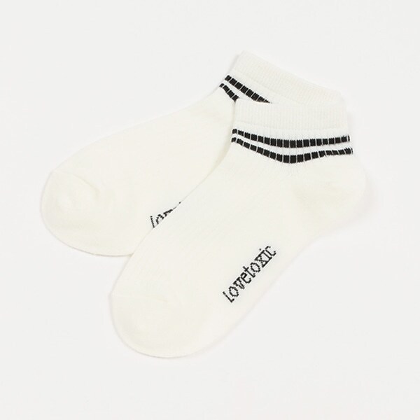 2本ラインラインくるぶしソックス