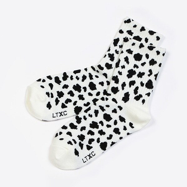 総柄クルーソックス