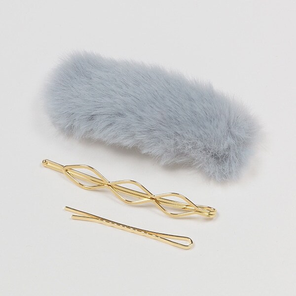 フェイクファーパッチンピン