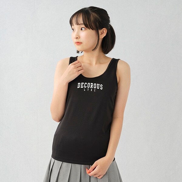 ロゴプリントカップつきタンク