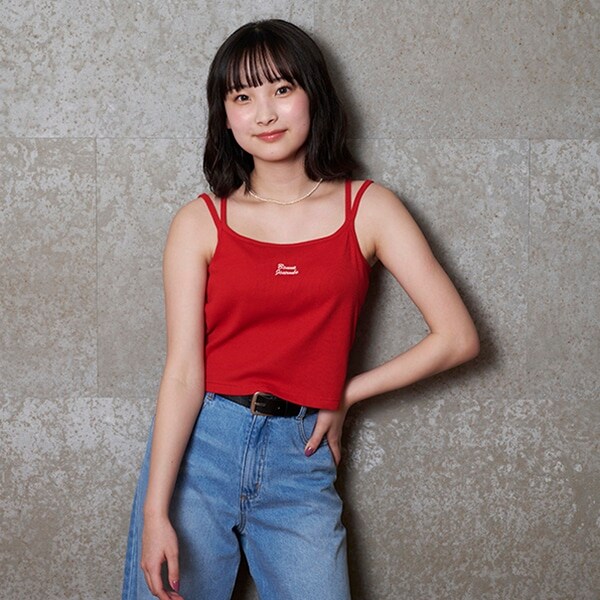 カップつきクロスキャミソール