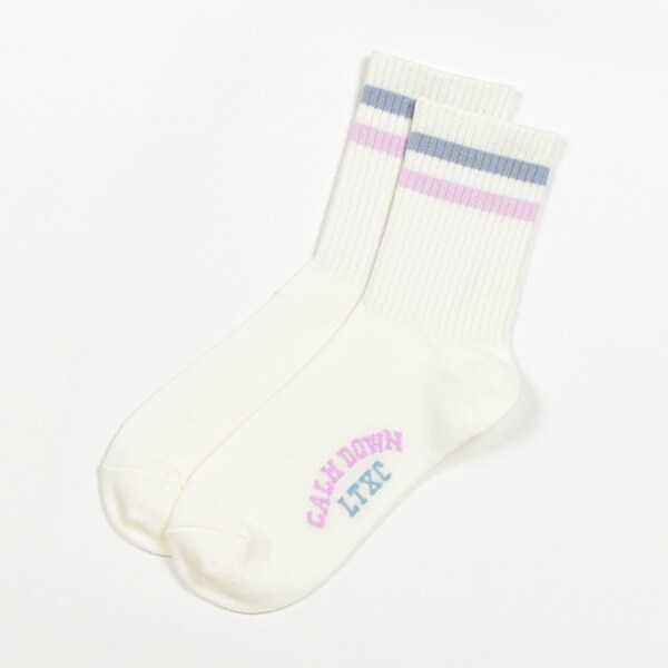 2本ラインクルーソックス