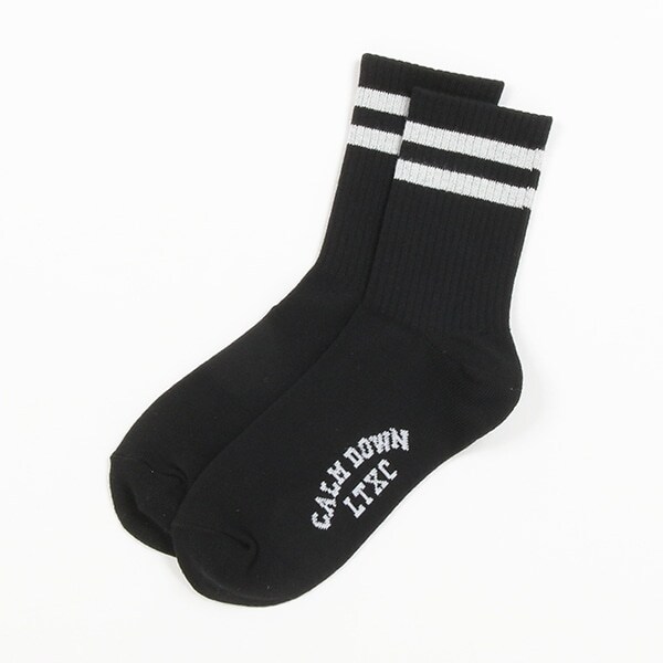 2本ラインクルーソックス