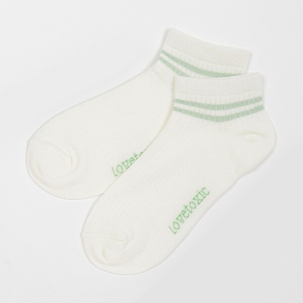 2本ラインスニーカー丈ソックス