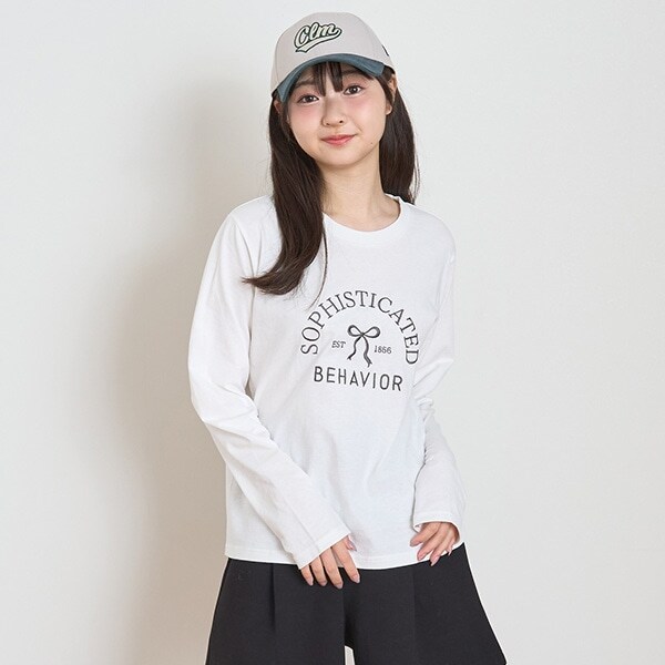 【GOODPRICE】リボン刺しゅう長袖Tシャツ